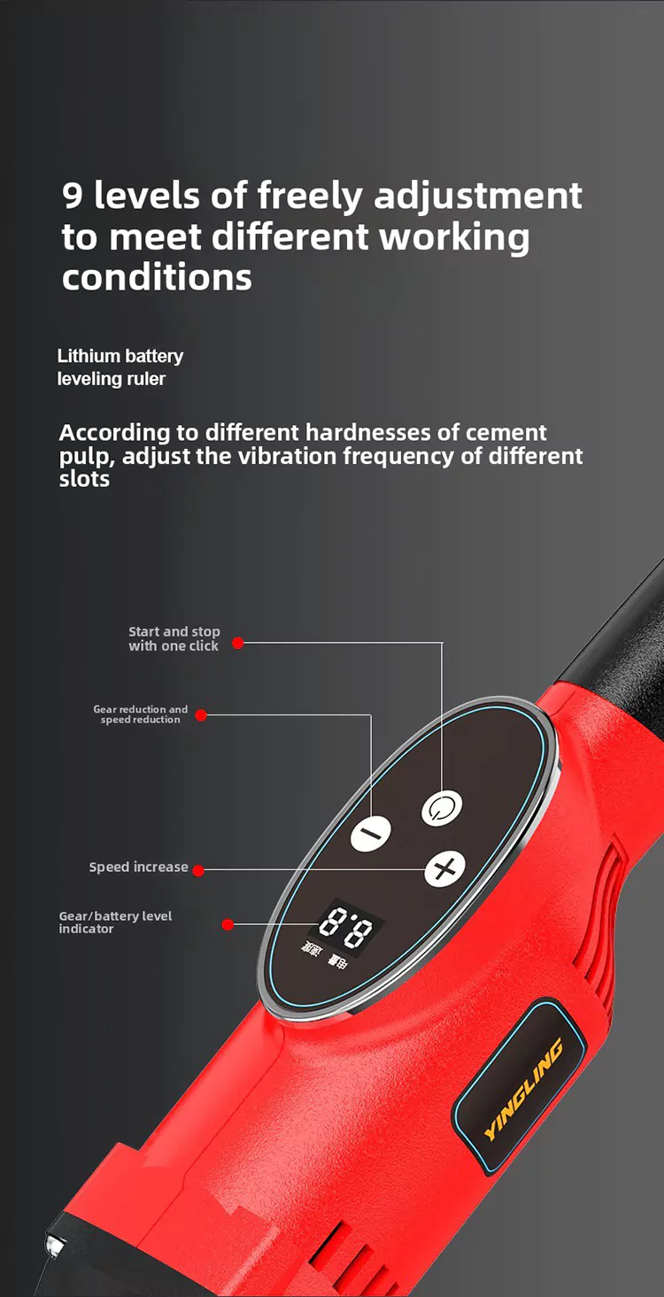 lithium battery digital display double-frequency vibration ruler